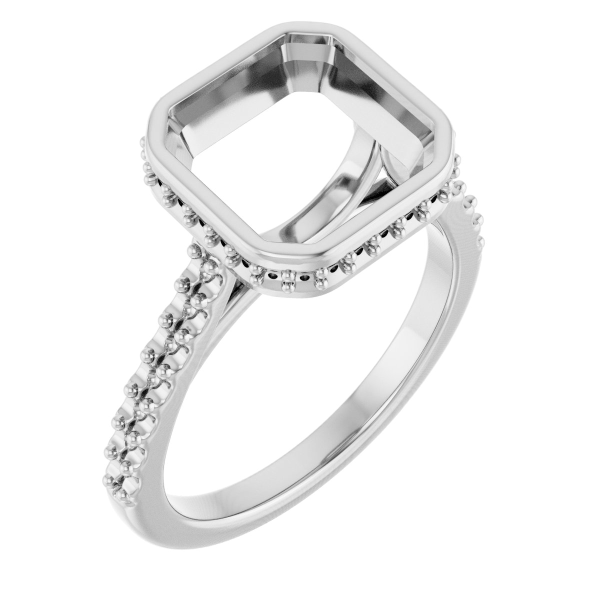 Hidden Halo-Style Engagement Ring