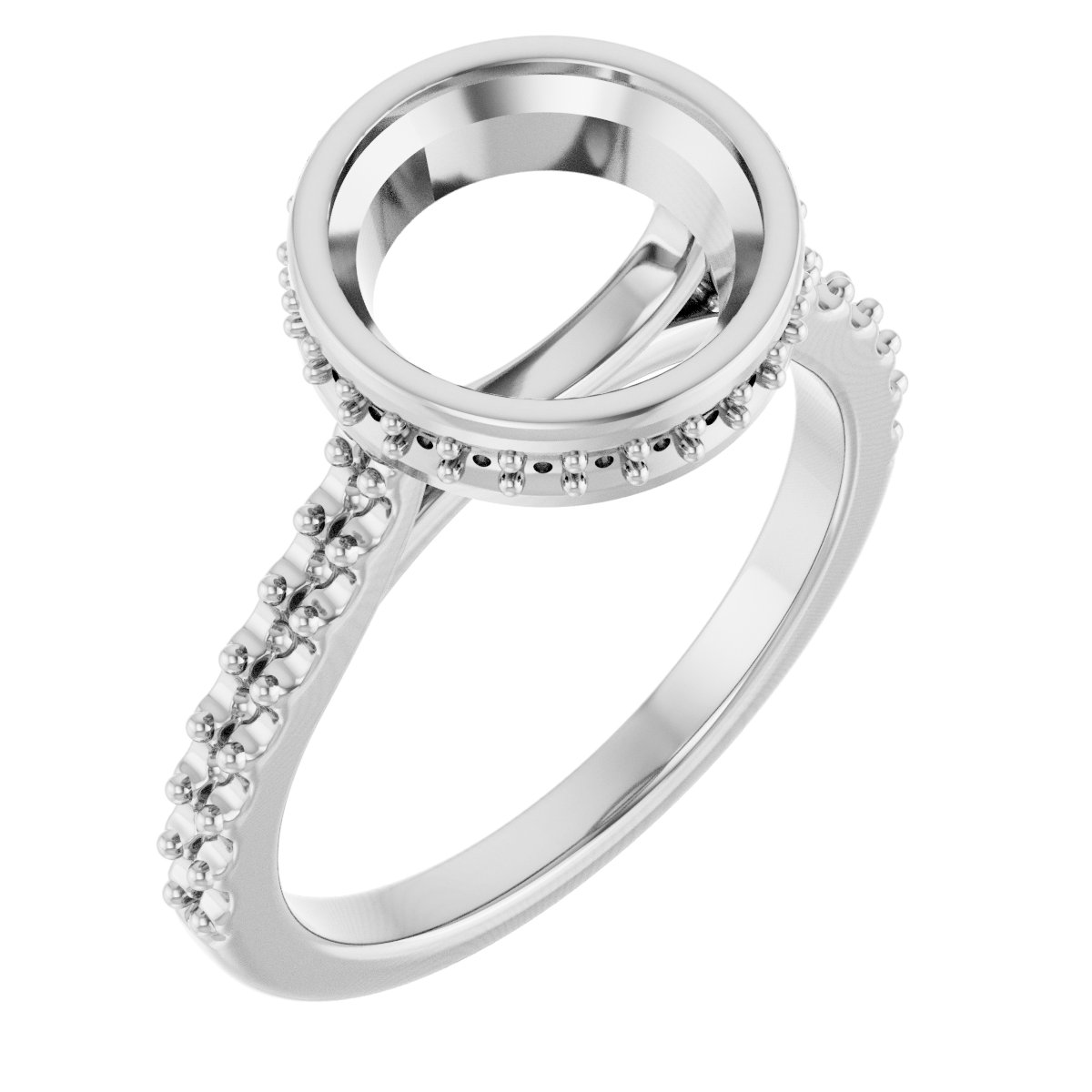 Hidden Halo-Style Engagement Ring