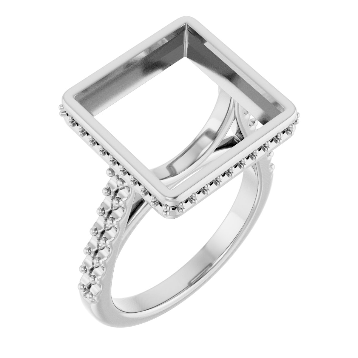 Hidden Halo-Style Engagement Ring