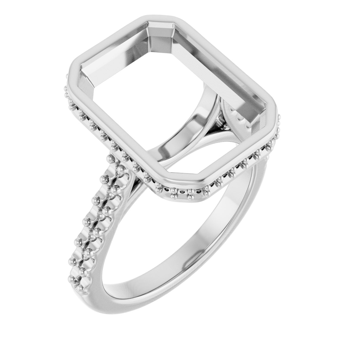 Hidden Halo-Style Engagement Ring