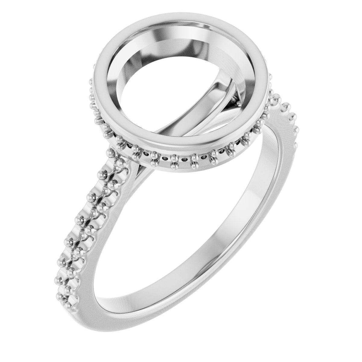 Hidden Halo-Style Engagement Ring