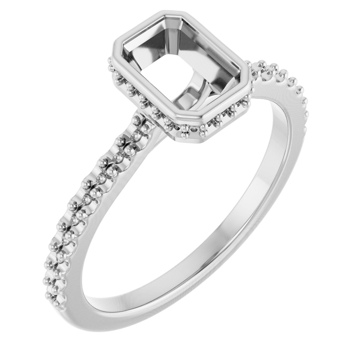 Hidden Halo-Style Engagement Ring