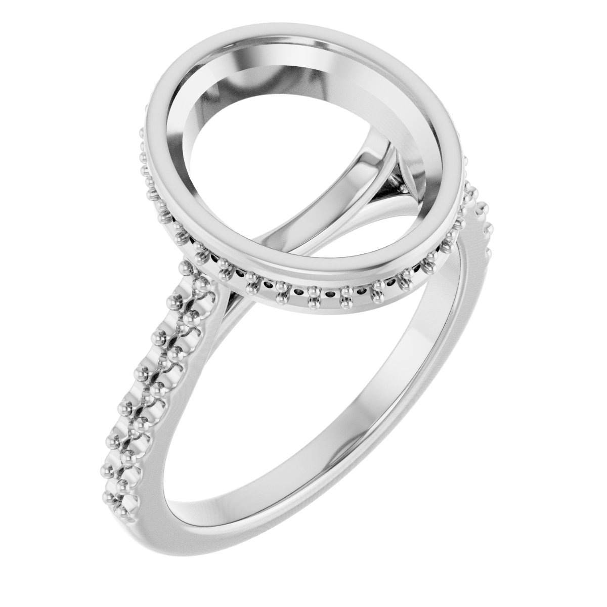 Hidden Halo-Style Engagement Ring