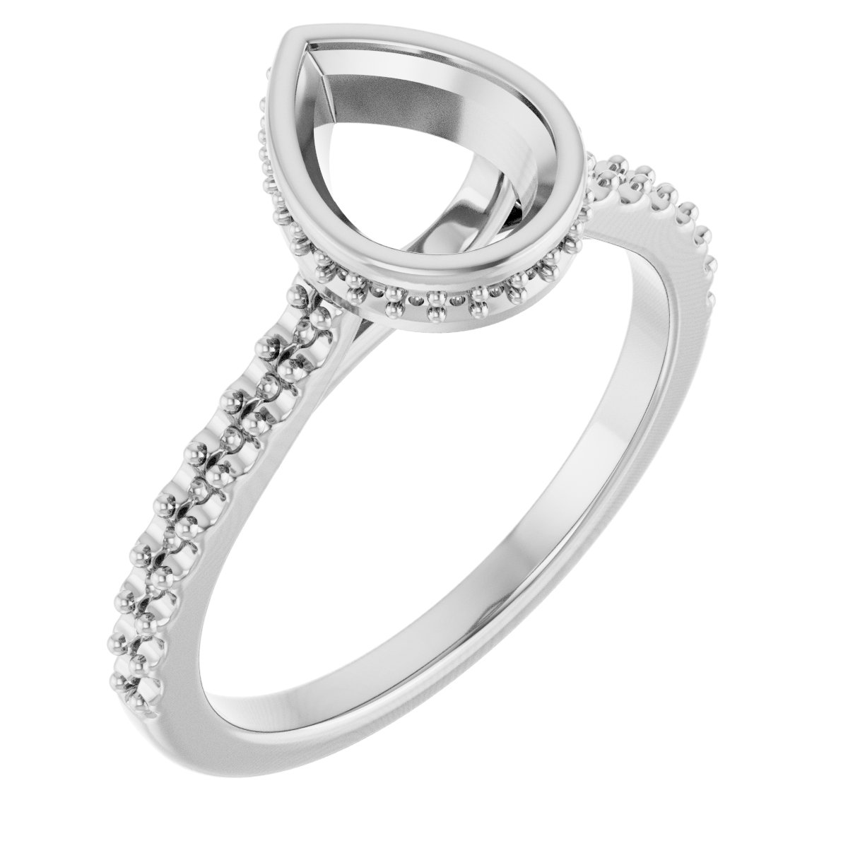 Hidden Halo-Style Engagement Ring