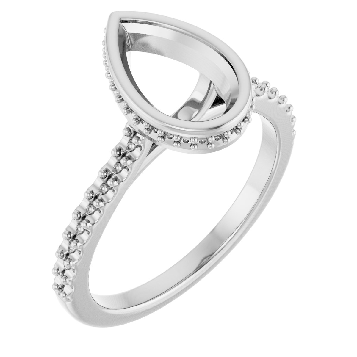 Hidden Halo-Style Engagement Ring