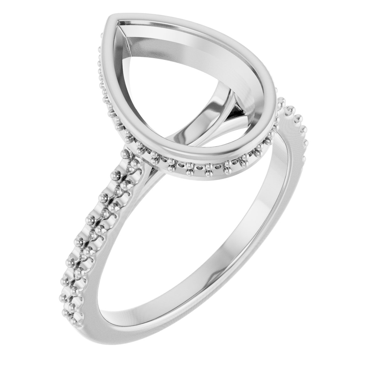 Hidden Halo-Style Engagement Ring