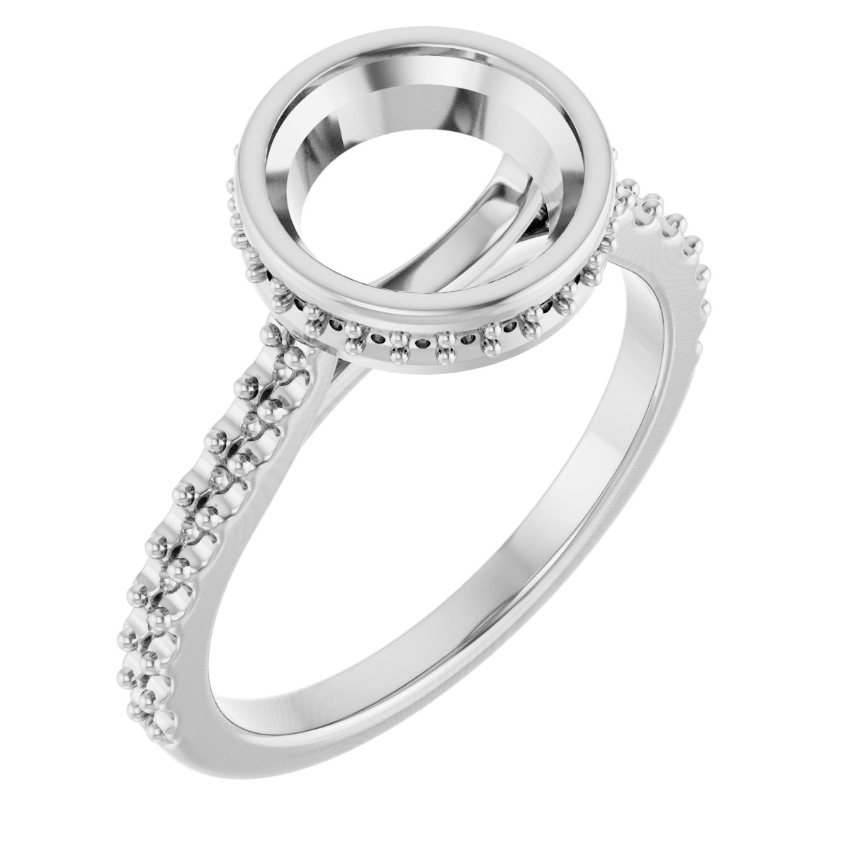 Hidden Halo-Style Engagement Ring