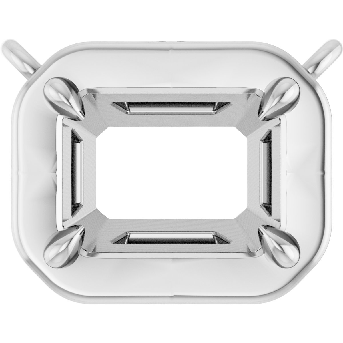 Claw-Prong Solitaire Bezel-Style Necklace or Center