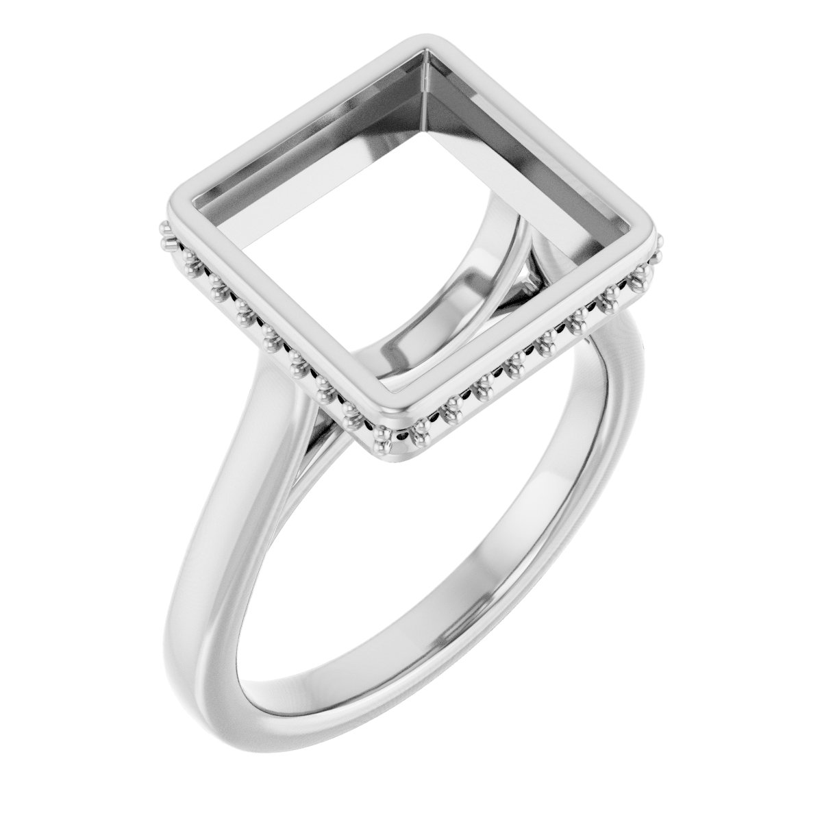 Hidden Halo-Style Engagement Ring