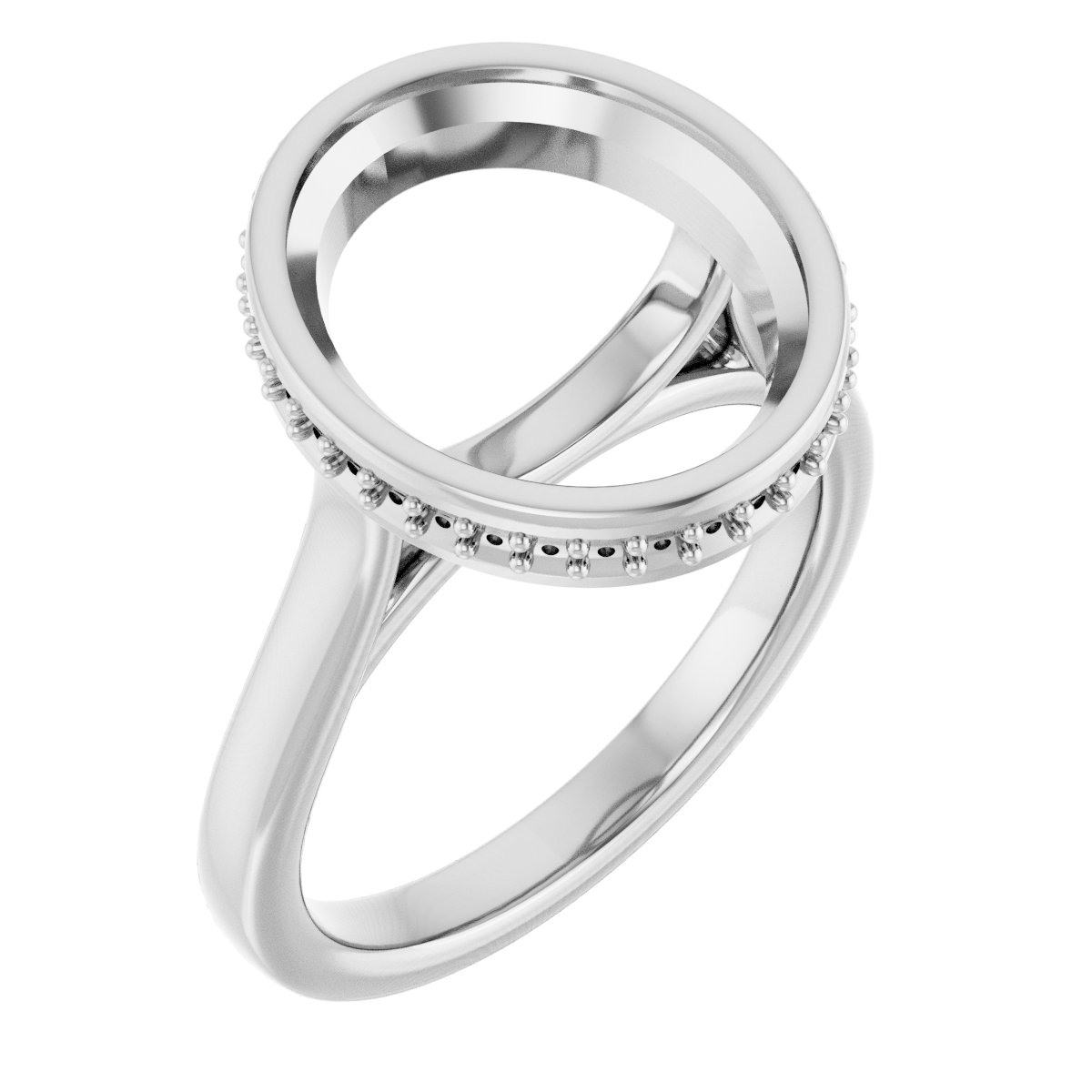 Hidden Halo-Style Engagement Ring