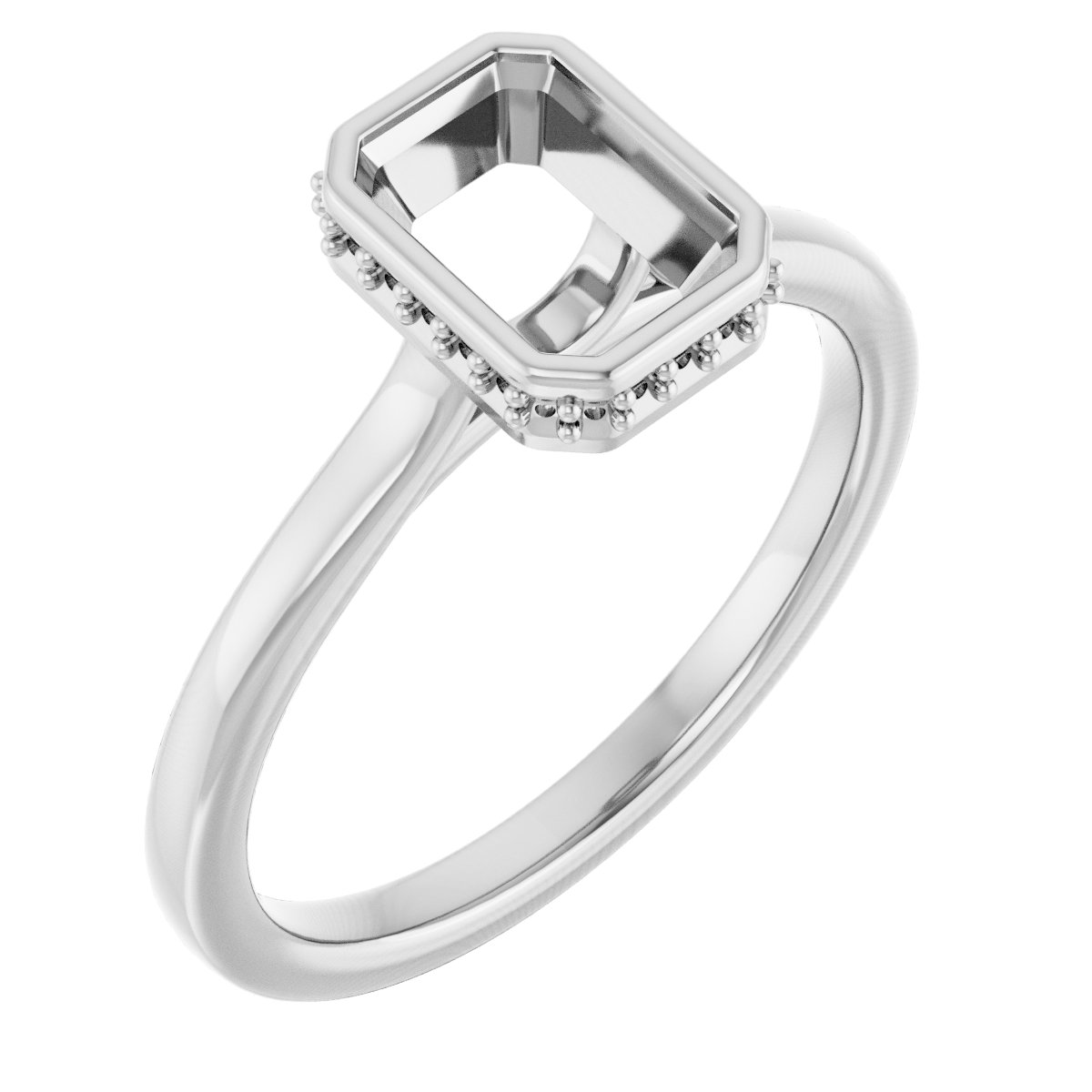 Hidden Halo-Style Engagement Ring
