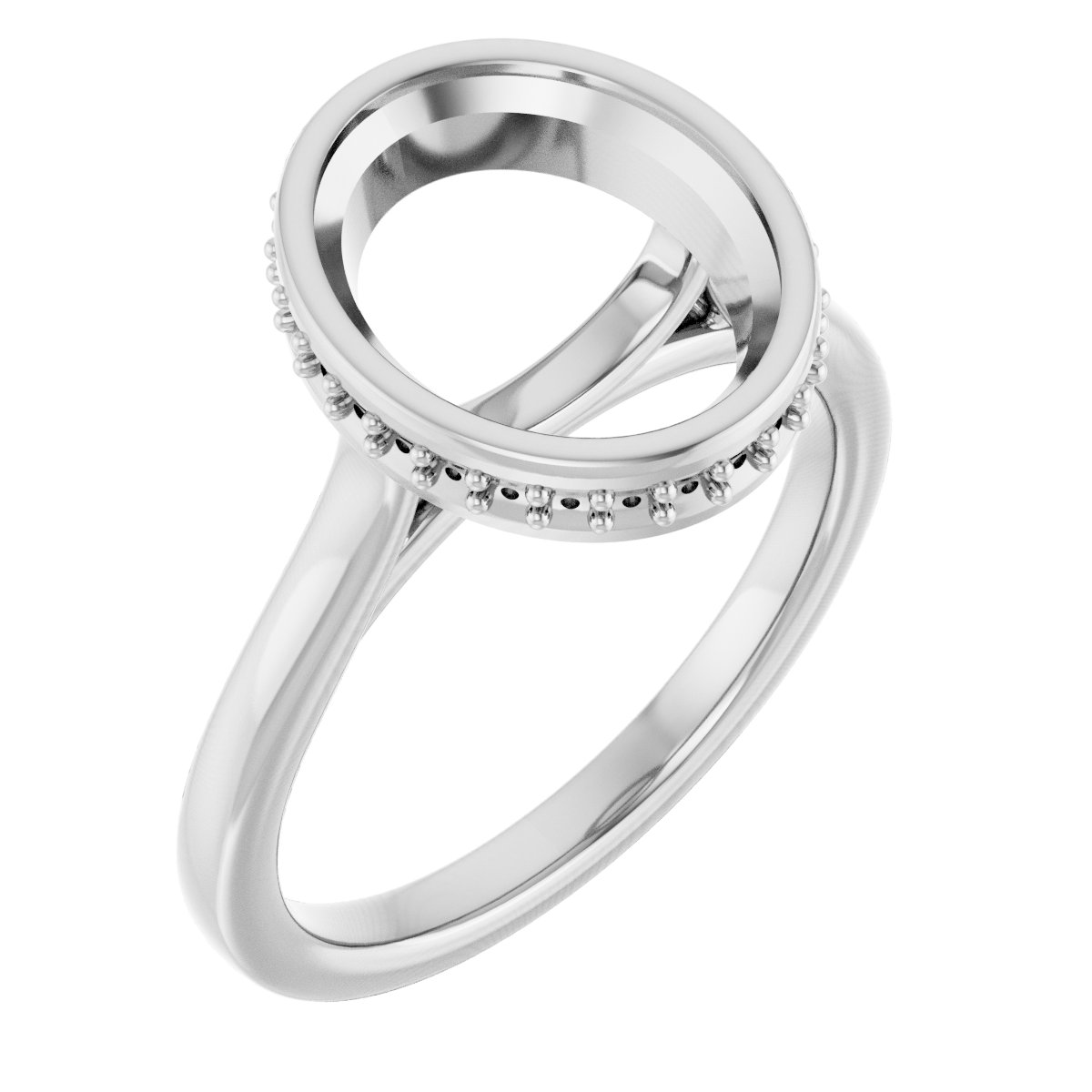 Hidden Halo-Style Engagement Ring