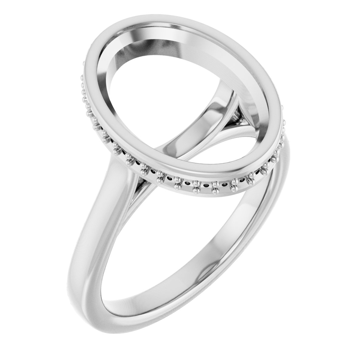 Hidden Halo-Style Engagement Ring