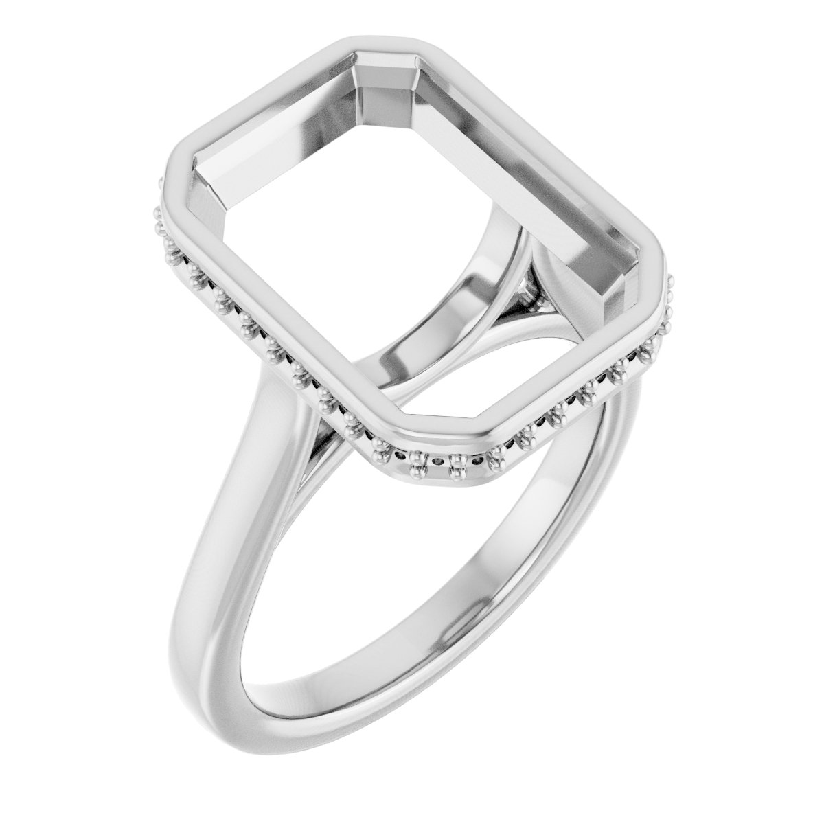 Hidden Halo-Style Engagement Ring
