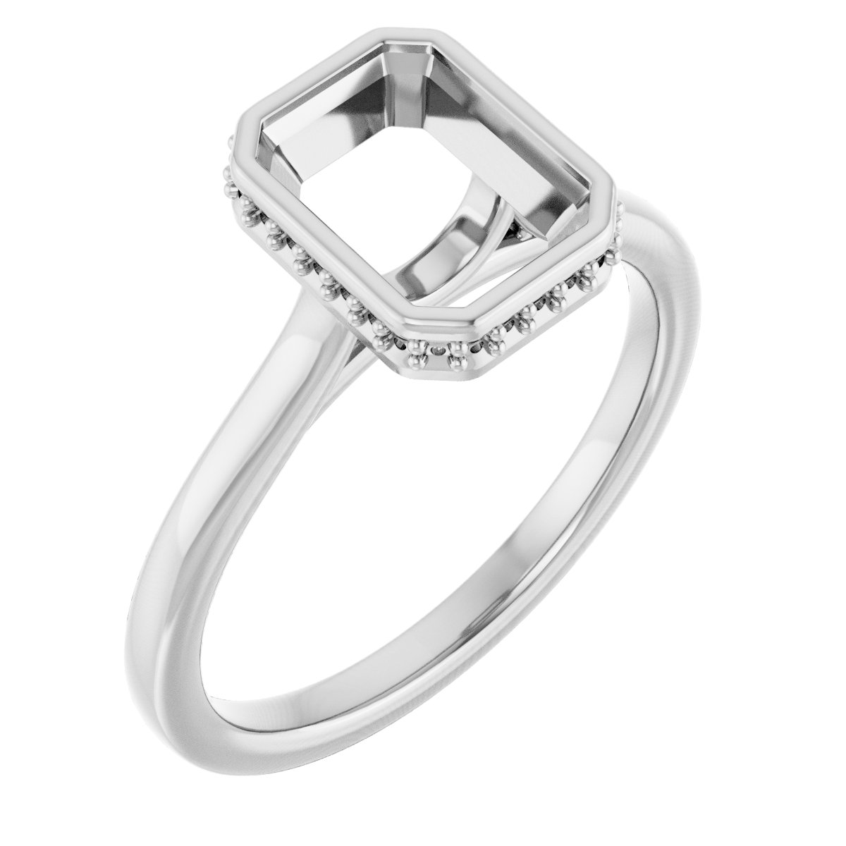 Hidden Halo-Style Engagement Ring