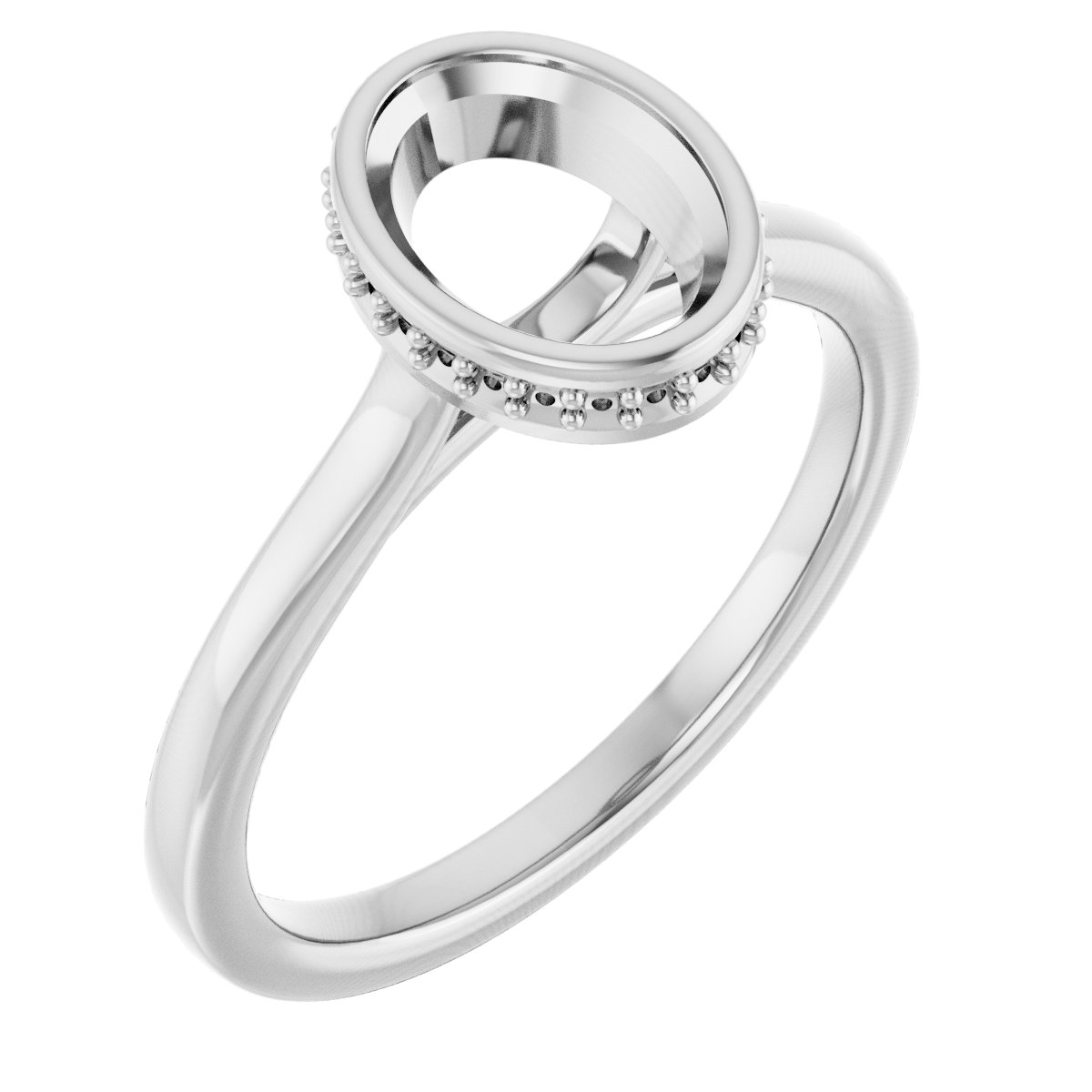 Hidden Halo-Style Engagement Ring