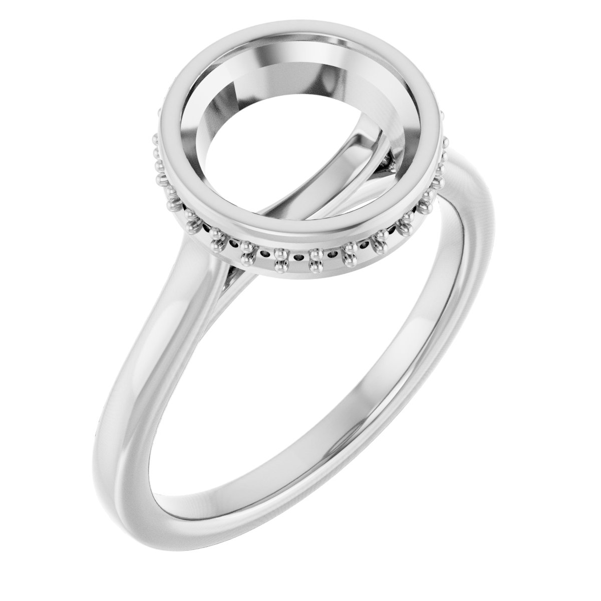 Hidden Halo-Style Engagement Ring