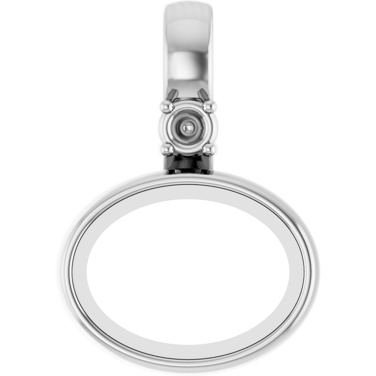 Bezel-Set Accented Cabochon Pendant