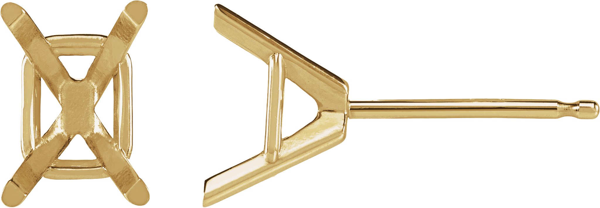 Emerald 4-Prong Cocktail-Style Stud Earrings