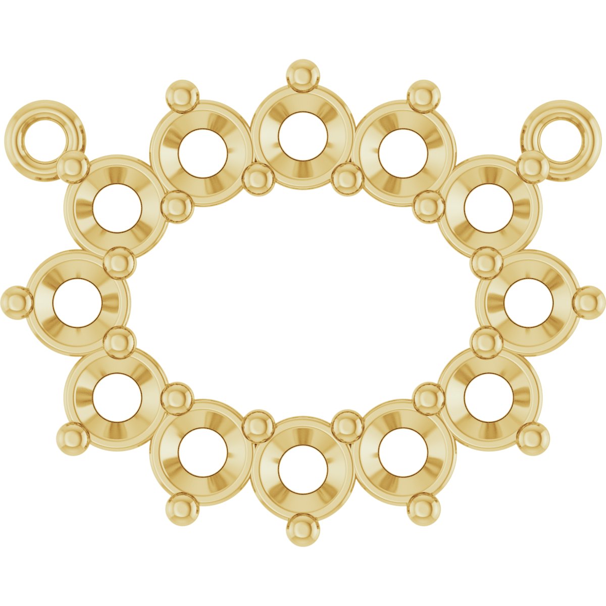 Oval Accented Necklace Center