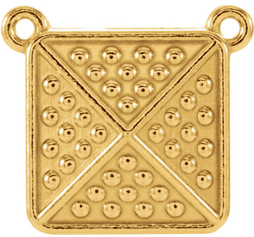Granulated Pyramid Necklace or Center