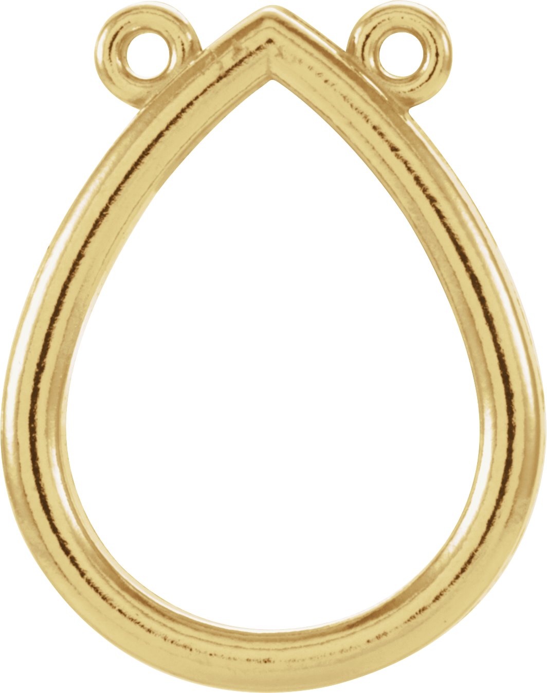 14K Yellow 15.3x12 mm Teardrop Necklace Center