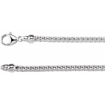 2.75mm Sterling Silver Solid Foxtail Chain Ref 596930