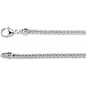 Sterling Silver 2.75 mm Foxtail 16" Chain
