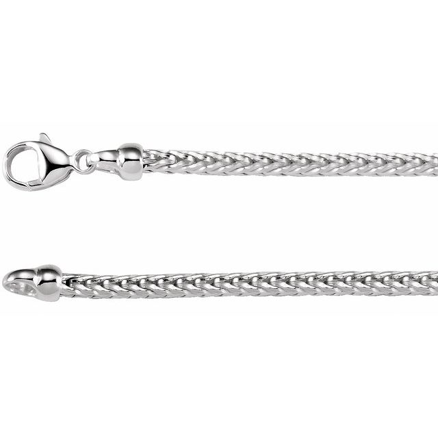 Sterling Silver 2.75 mm Foxtail 16" Chain
