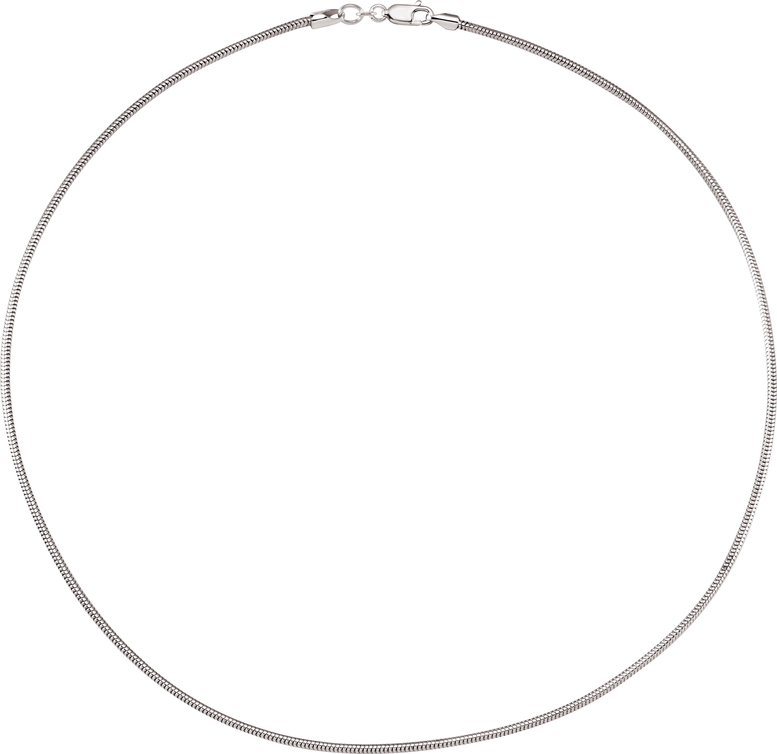 Sterling Silver 2 mm Snake 18