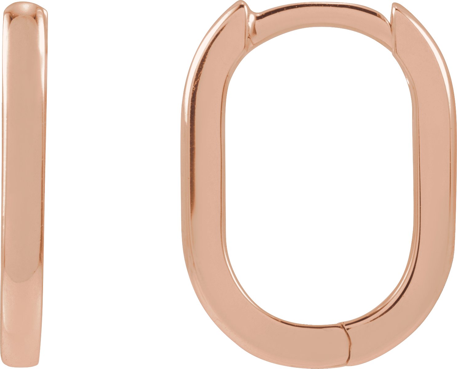 Elongated Hoop Earrings