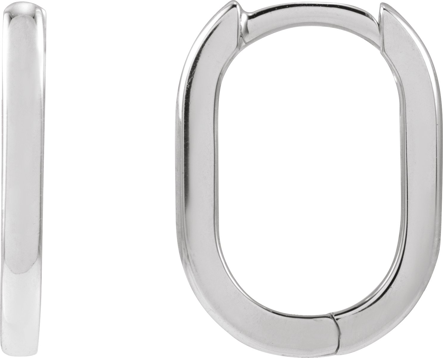 Elongated Hoop Earrings