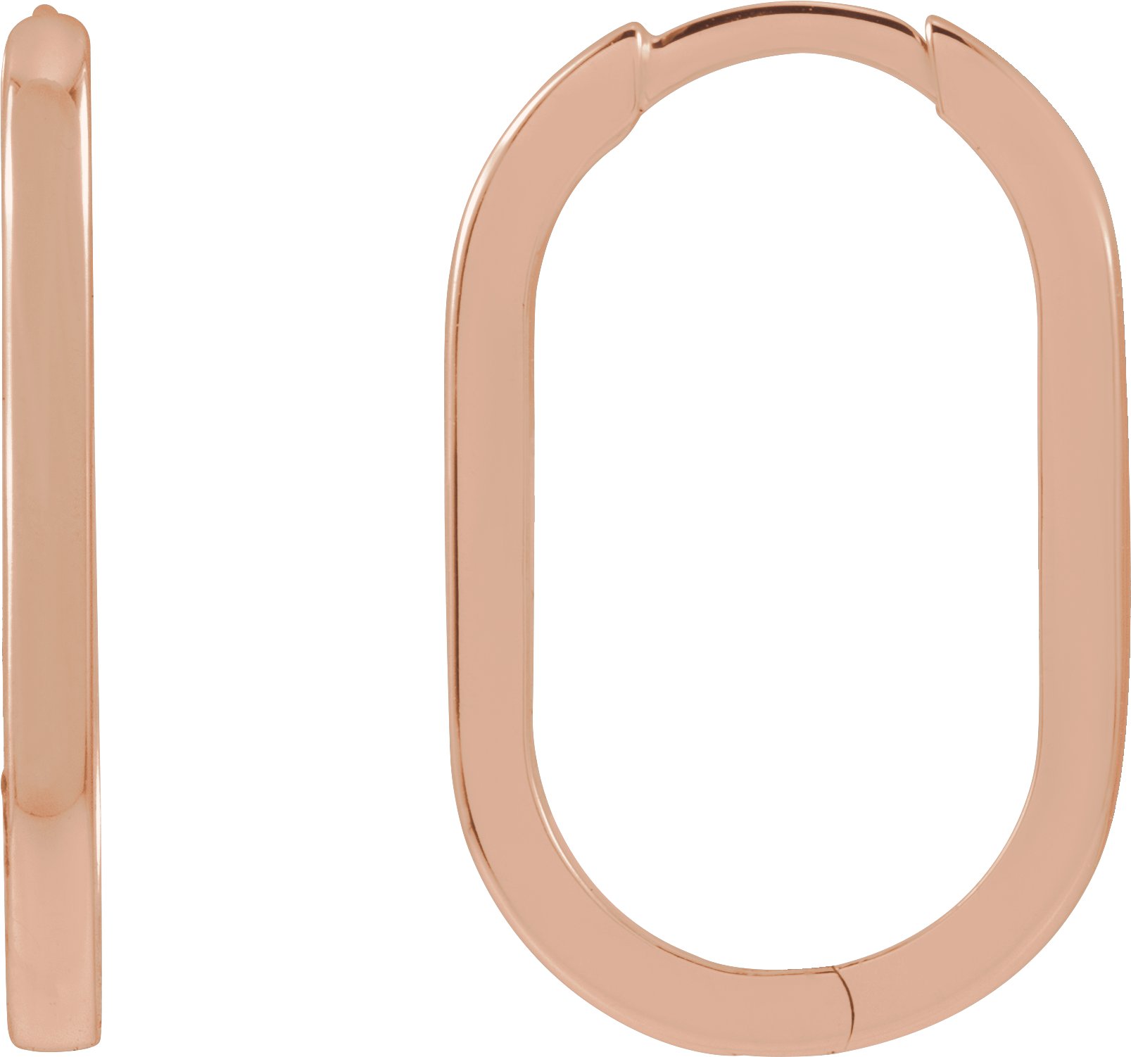 Elongated Hoop Earrings