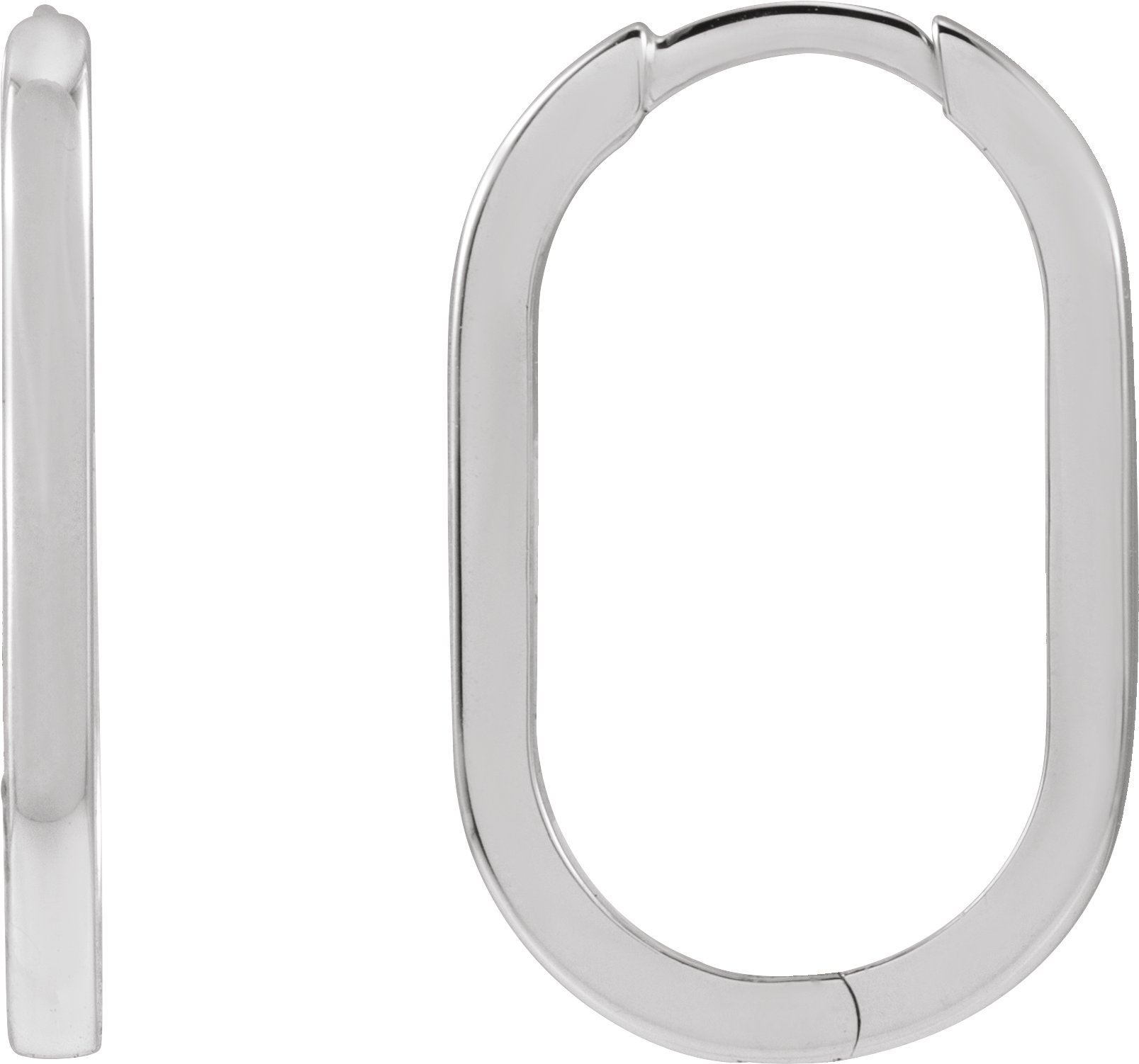 Elongated Hoop Earrings