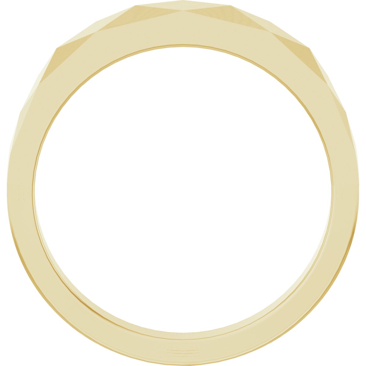 Alternative view of Geometric Faceted Band – 10K Yellow Gold