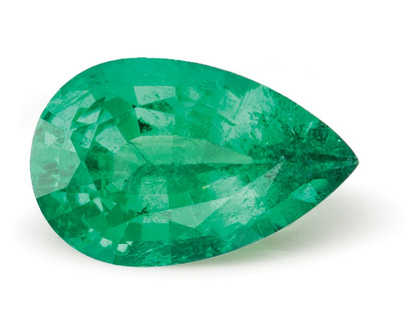 PEAR 0.81ct Natural Emerald