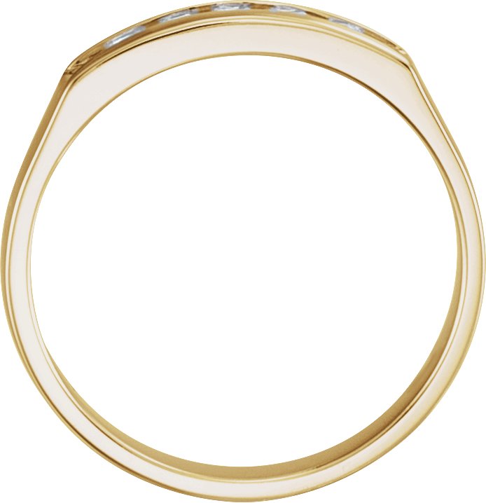 Alternative view of 1/6 CTW Natural Diamond Anniversary Band – 14K Yellow Gold