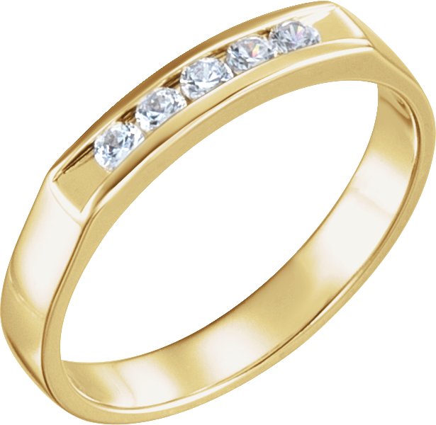 1/6 CTW Natural Diamond Anniversary Band – 14K Yellow Gold
