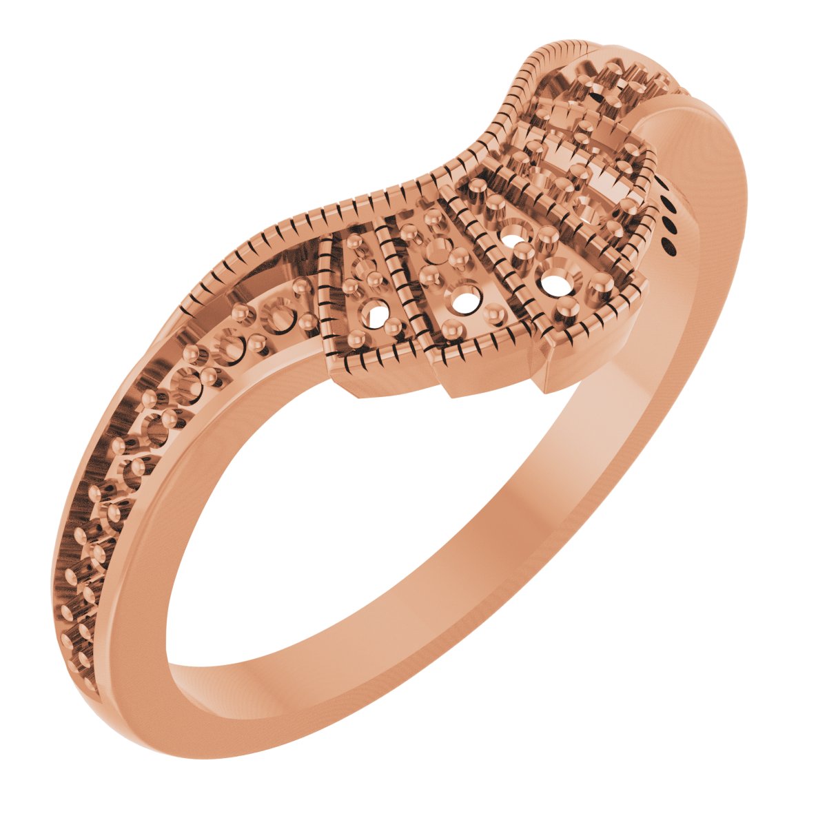 Milgrain Edge Contour Band