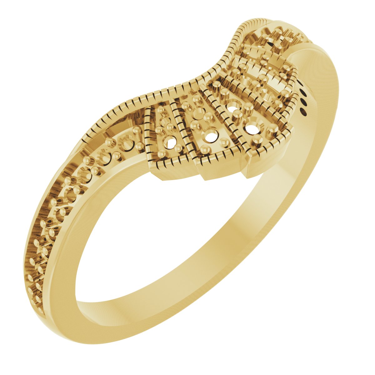 Milgrain Edge Contour Band