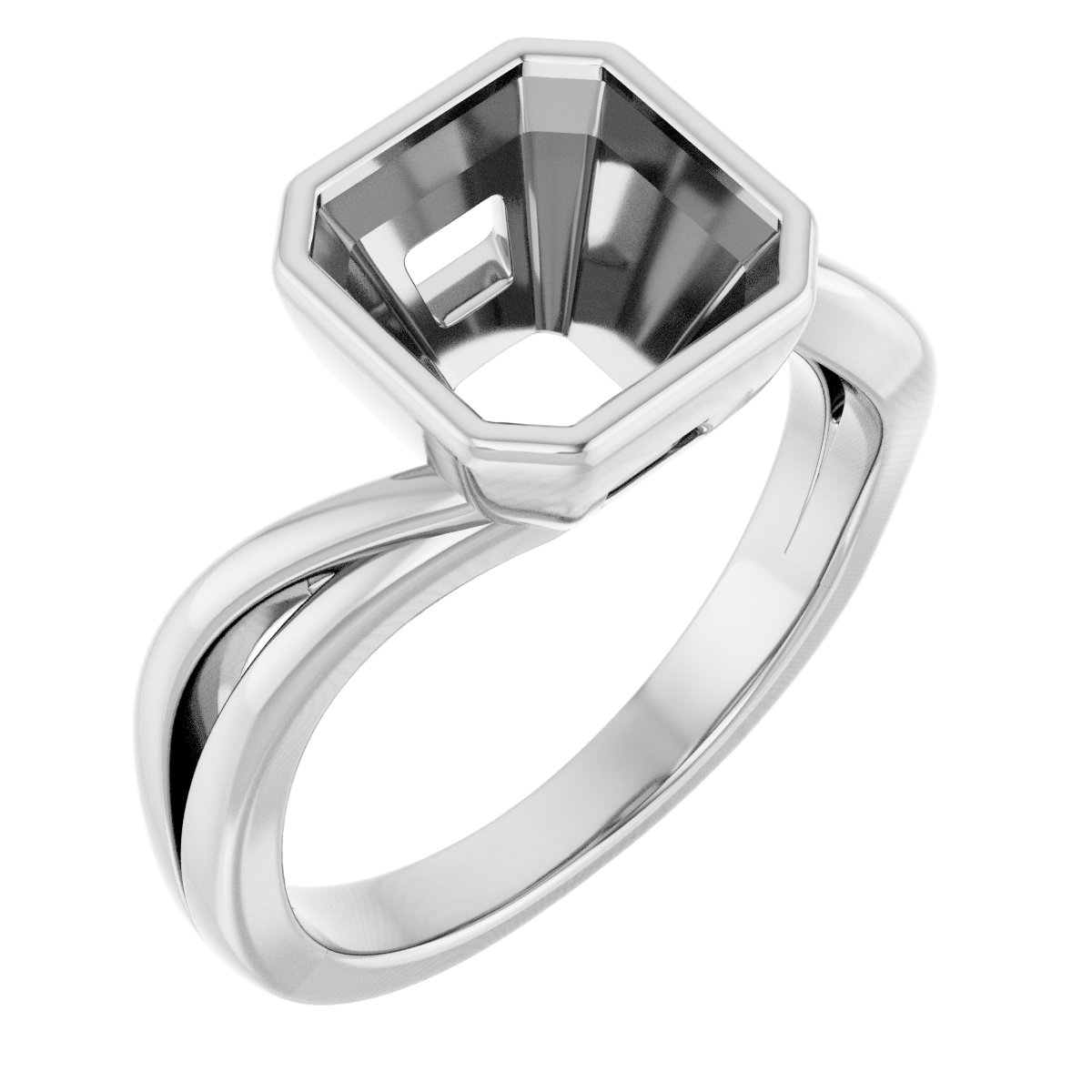 Bezel-Set Engagement Ring