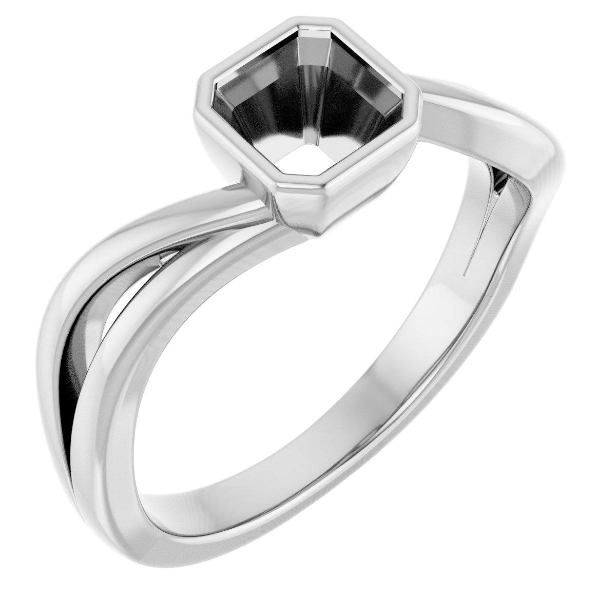 Bezel-Set Engagement Ring