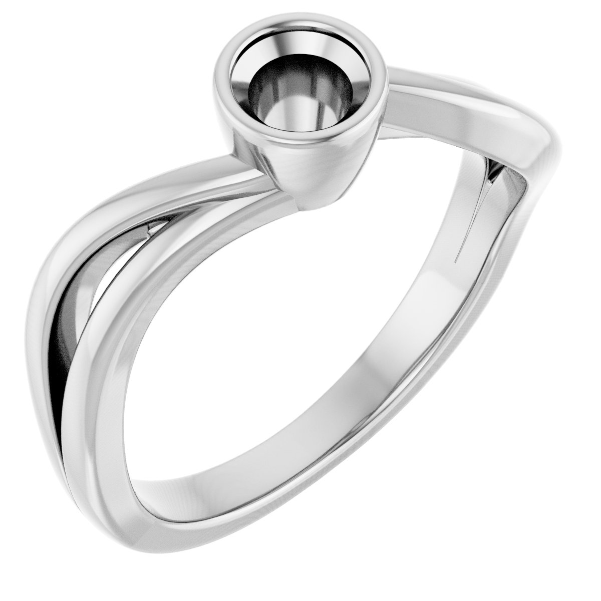 Bezel-Set Engagement Ring