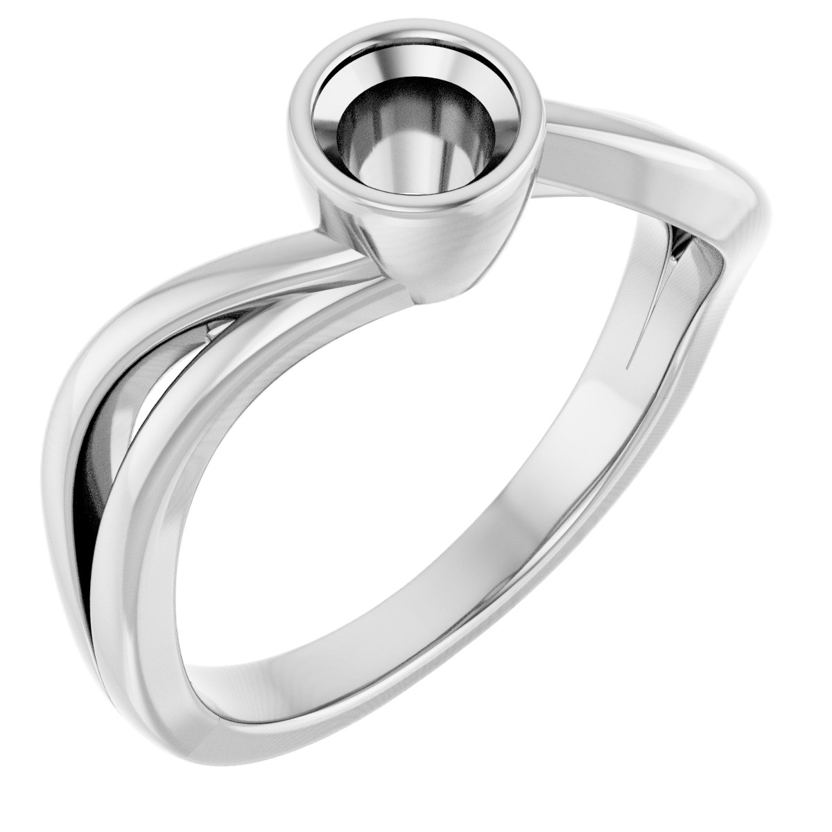 Bezel-Set Engagement Ring