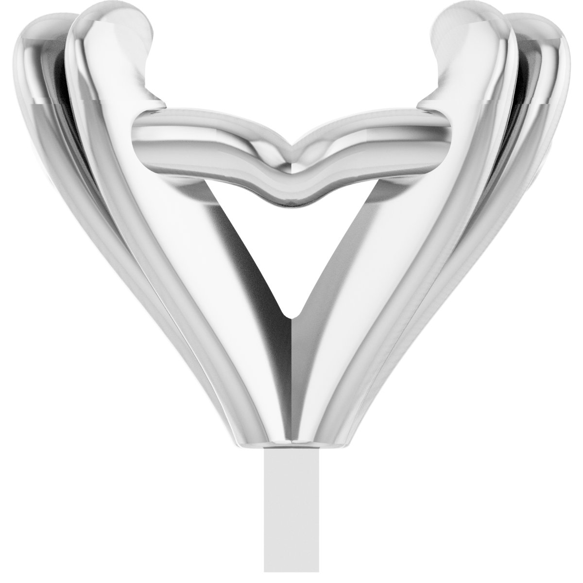 Elongated Cushion 4-Prong Double Claw Peg Setting