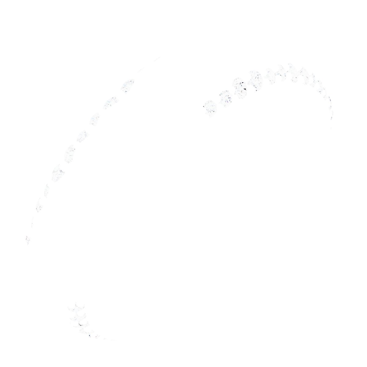Scalloped Beveled-Edge Accented Band