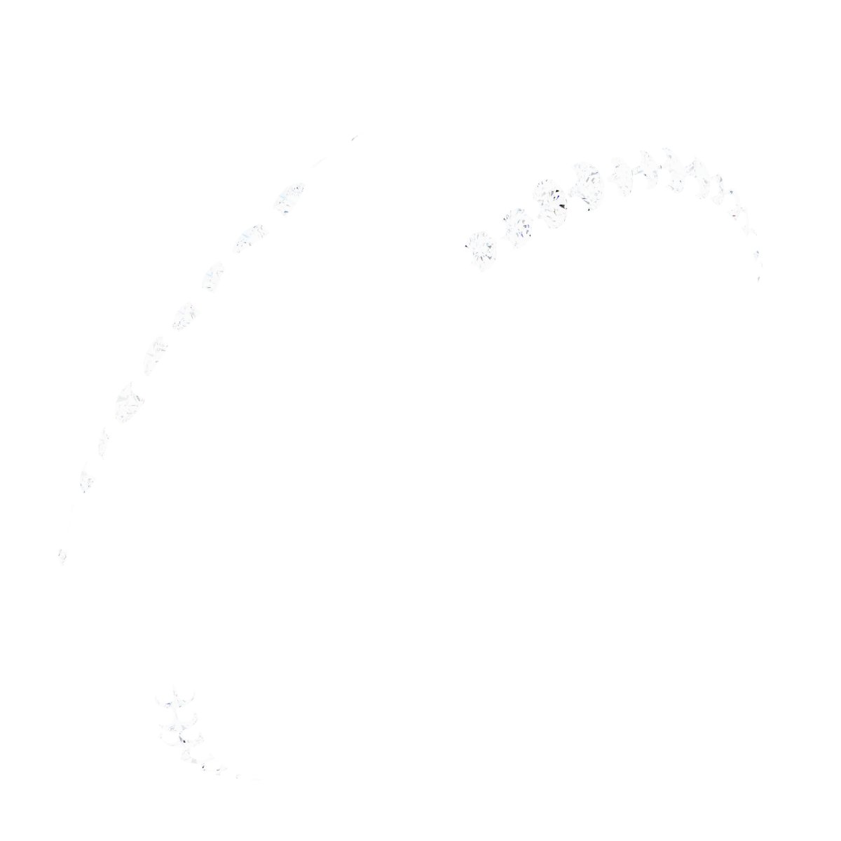 Scalloped Beveled-Edge Accented Band