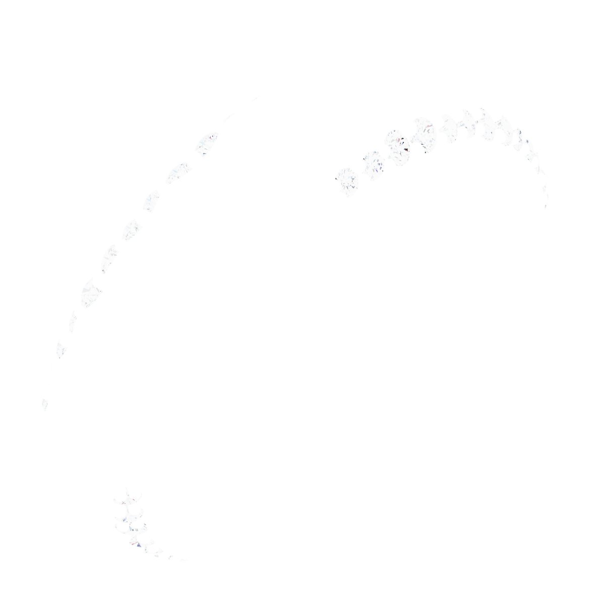 Scalloped Beveled-Edge Accented Band