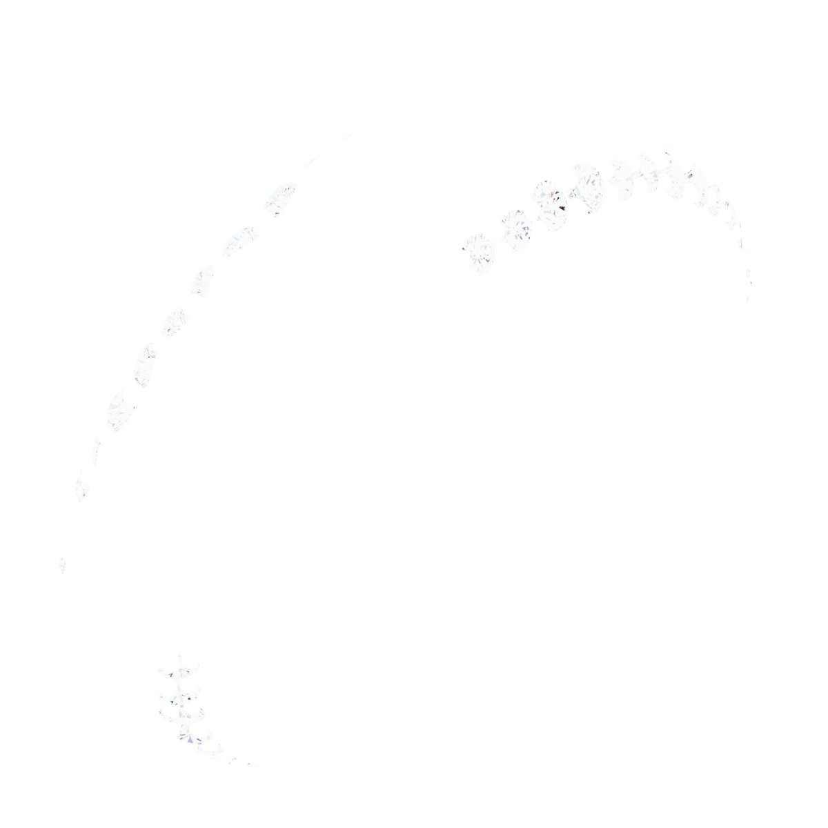 Scalloped Beveled-Edge Accented Band