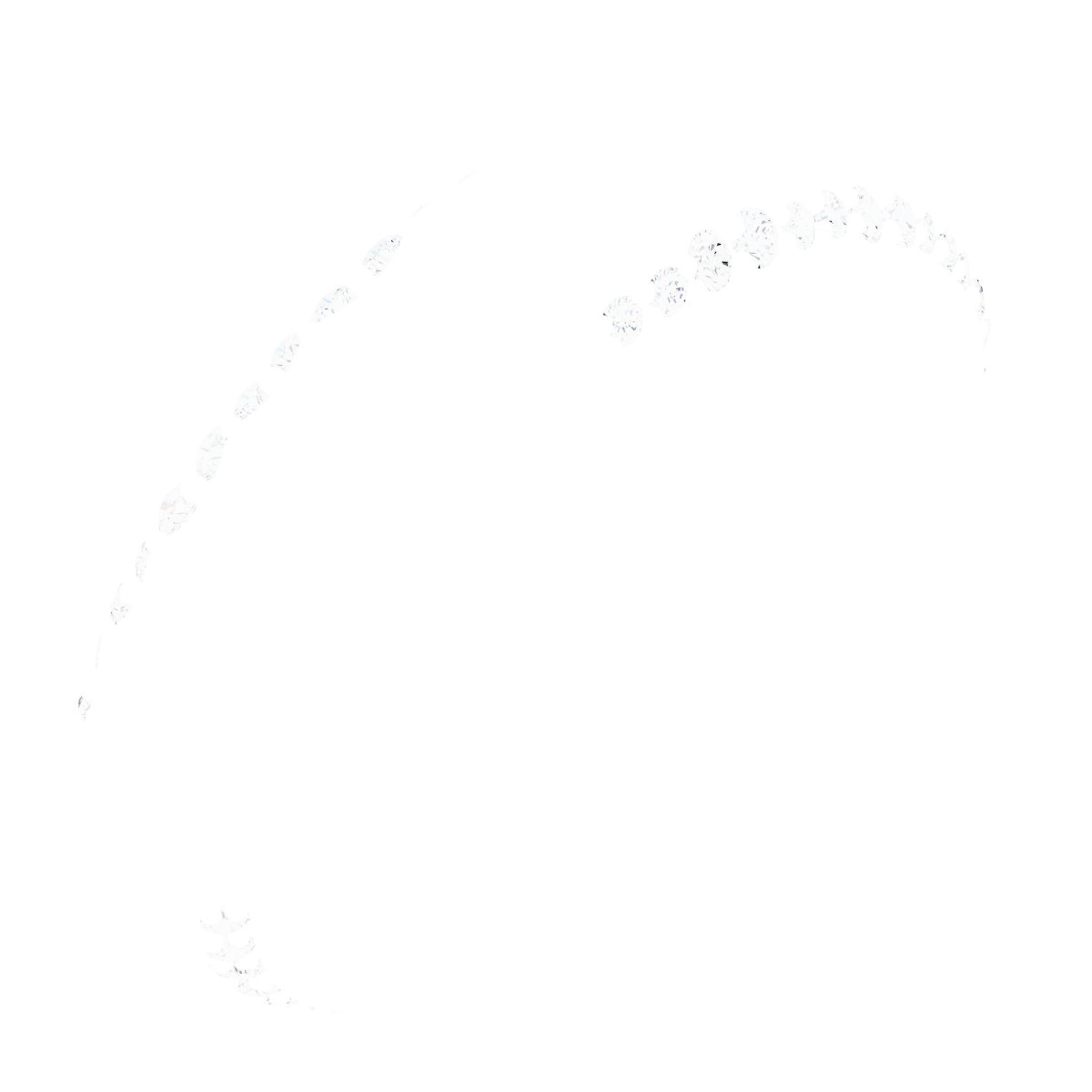 Scalloped Beveled-Edge Accented Band